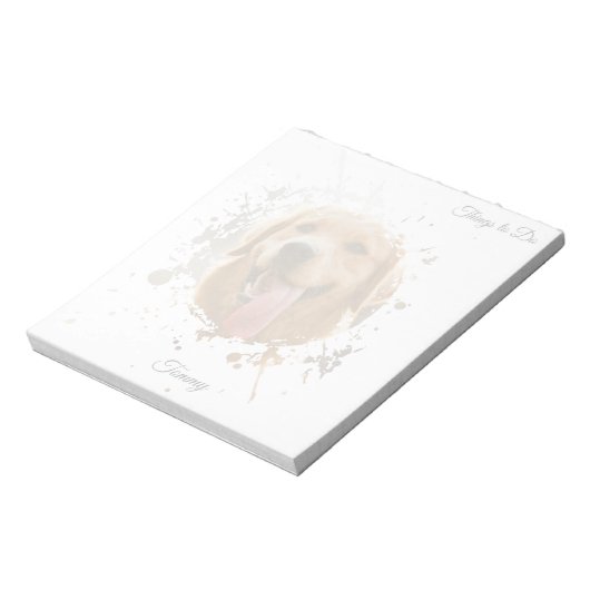 Personalized Custom Photo Pet with Name Notitieblok (Gedraaid)