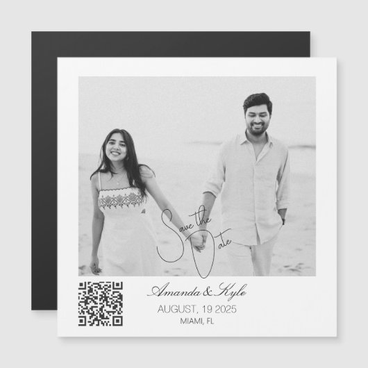 Personalized Custom Photo Save the Date magnet (Voorkant / Achterkant)