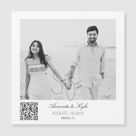 Personalized Custom Photo Save the Date magnet (Devant)