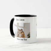 Personalized Custom Photo Text Combo Mug Mok (Voorkant links)