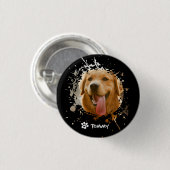 Personalized Custom Photo with Pet Name Ronde Button 3,2 Cm (Voorkant /achterkant)