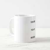 Personalized Custom Text Coffee Mug (Devant gauche)