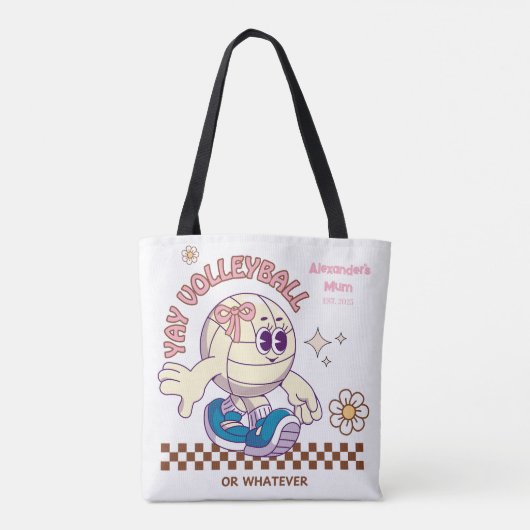 Personalized Custom Volleyball Mother Draagtas (Achterkant)