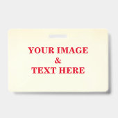 Personalized Custom Your Own Photo & Text Badge (Achterkant)