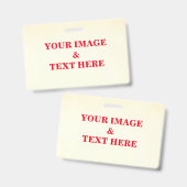 Personalized Custom Your Own Photo & Text Badge (Voor- en achterkant)
