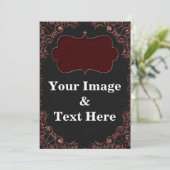 Personalized Custom Your Own Photo & Text Invitati Kaart (Staand voorkant)