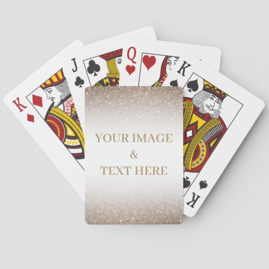 Personalized Custom Your Own Photo & Text Pokerkaarten (Achterkant)
