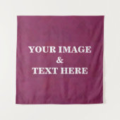 Personalized Custom Your Own Photo & Text Tapestry Wandkleed (Voorkant)