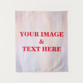 Personalized Custom Your Own Photo & Text Tapestry Wandkleed (Voorkant)