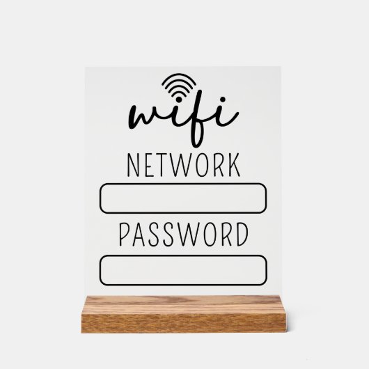 Personalized Customer Wifi Account Sign (Recto)