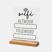 Personalized Customer Wifi Account Sign (Angle)