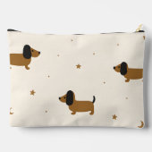 Personalized Cute Brown Dachshund Puppy Etui (Achterkant)