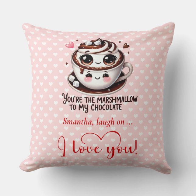 Personalized Cute Cartoon Food Love Pillow Kussen (Voorkant)