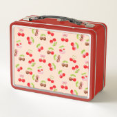 Personalized Cute Cherry Dessert Pattern Name  (Achterkant)