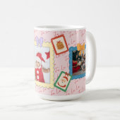 Personalized Cute Christmas Photo Collage Koffiemok (Voorkant rechts)