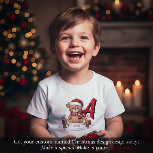 Personalized Cute Christmas Teddy Bear Kids