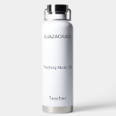 Personalized Cute Classic Teaching Mode Quote Name Waterfles (Achterkant)