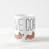 Personalized Cute Corgi Simple White Koffiemok (Center)