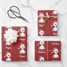 Personalized Cute Festive Christmas Goose Duck