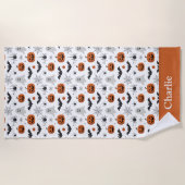 Personalized Cute Halloween Strandlaken (Voorkant)