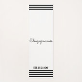 Personalized Cute Initial Name White B;ack Modern  Yogamat (Voorkant)