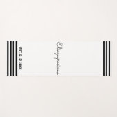 Personalized Cute Initial Name White B;ack Modern  Yogamat (Voorkant (horizontaal))