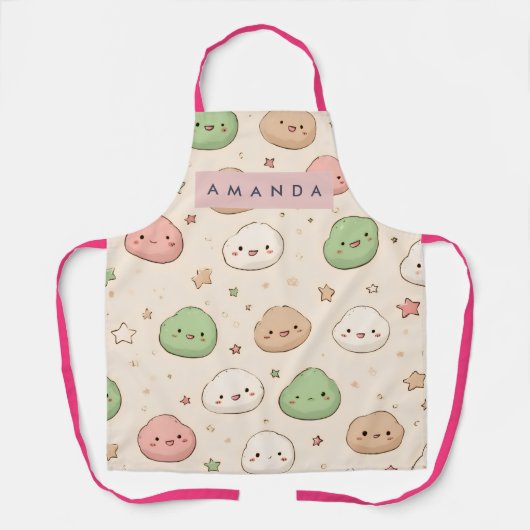 Personalized Cute Kawaii Mochi Pattern Schort (Voorkant)