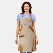 Personalized Cute Kawaii Toast Pattern Schort (Gedragen)