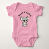 Personalized Cute Koala Baby Bodysuit (Voorkant)