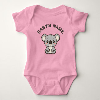 Personalized Cute Koala Baby Bodysuit