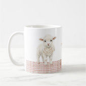 Personalized Cute Lamb Baby Sheep Name Mug (Gauche)