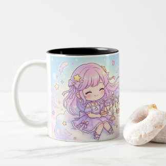Personalized Cute Libra Zodiac Mug Tweekleurige Koffiemok