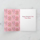 Personalized Cute Love Milkshake Valentine Kaart (Binnen)