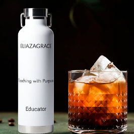 Personalized Cute Name Quote Confident Teacher Waterfles