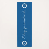 Personalized Cute Name Script And Calligraphy Blue Yogamat (Voorkant)
