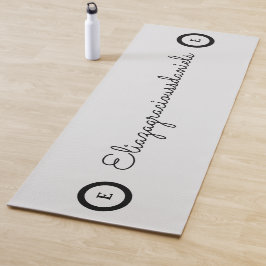 Personalized Cute Name Script And Calligraphy Grey Yogamat