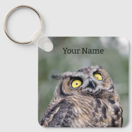 Personalized Cute Owl Keychain - Add Your Name