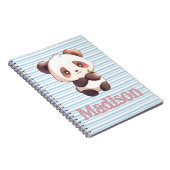 Personalized Cute Panda Notitieboek (Rechterzijde)