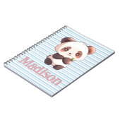 Personalized Cute Panda Notitieboek (Linkerzijde)