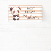 Personalized Cute Panda Sweet Dreams Banner (Insitu)