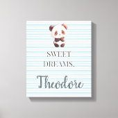 Personalized Cute Panda Sweet Dreams Canvas Afdruk (Voorkant)