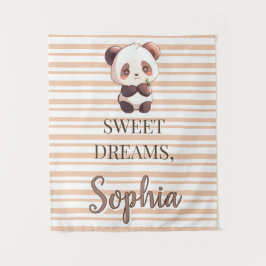 Personalized Cute Panda Sweet Dreams Wandkleed