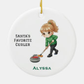 Personalized Cute Personalized Curler Keramisch Ornament (Achterkant)