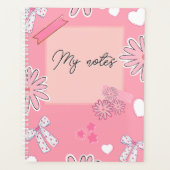 Personalized Cute Pink, Aesthetic “My Notes” Planner (Voorkant)