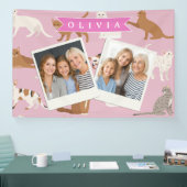 Personalized Cute Pink Cat Pattern Gift Cat Lover Spandoek (Beurs)