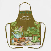 Personalized cute Plant Lady garden Schort (Voorkant)