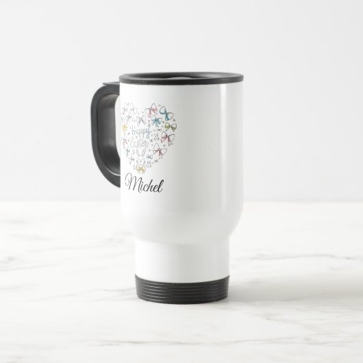 Personalized Cute Rabbit Bunny Coffee Mug (Devant gauche)