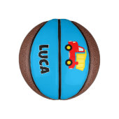 Personalized cute red toy lorry dump truck kid's basketbal (Verticaal)