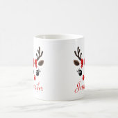 Personalized Cute Reindeer Christmas Mug (Centre)