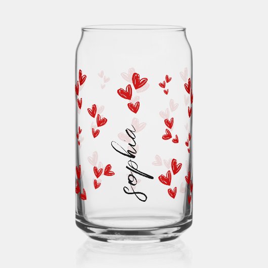 personalized cute Valentine gift - red hearts (Recto)